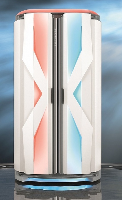 Вертикальный гибридный солярий "Ergoline Sunrise Hybrid Light Led 7200 (48 ламп по 180W)"