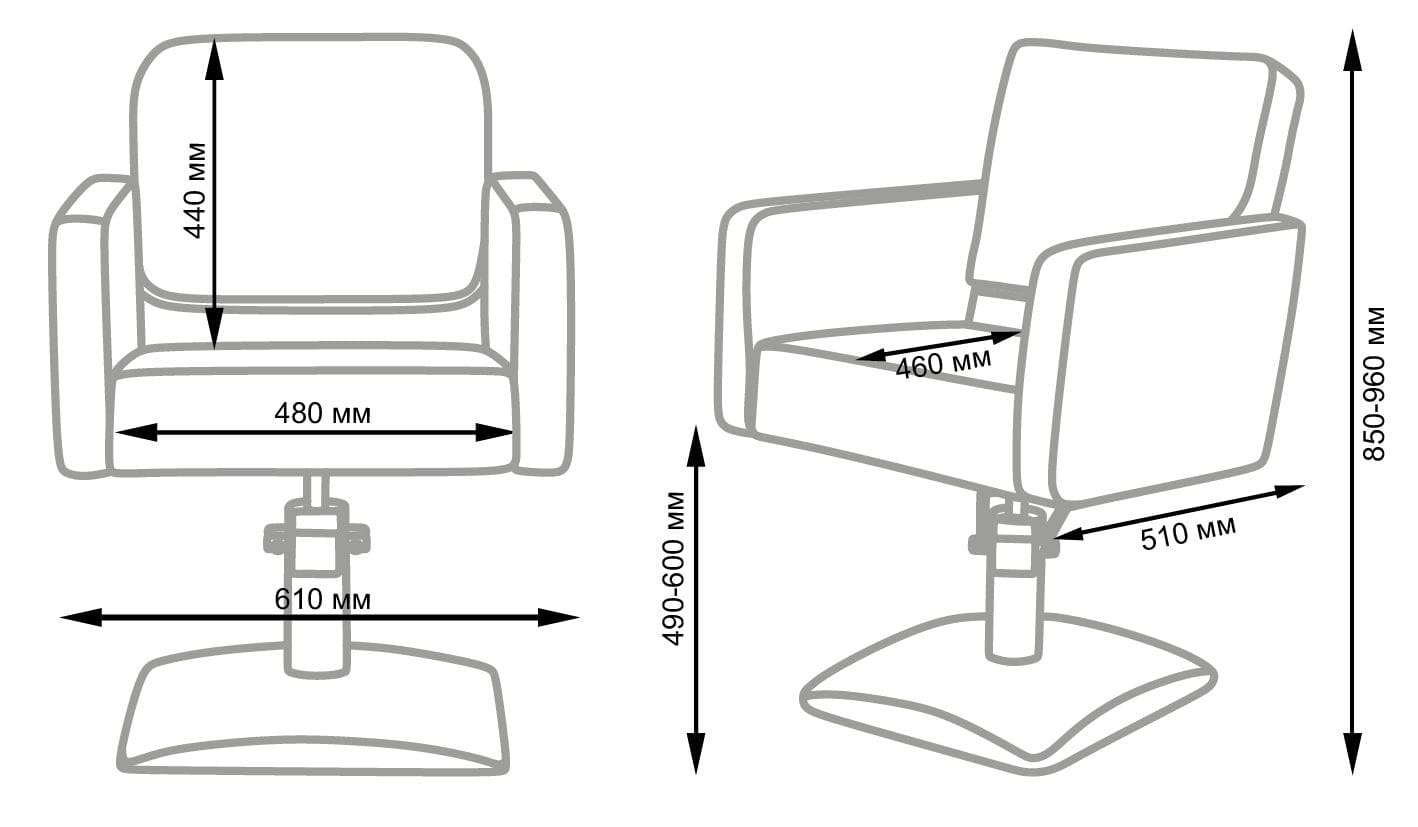 Расстояние между парикмахерскими креслами нормы схема